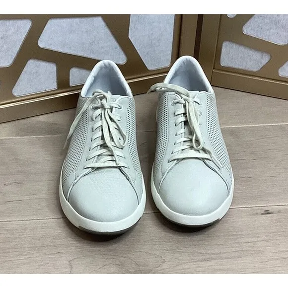 MEN Cole Haan GrandPro Tennis Sneakers  9.5 m gray perforated leather