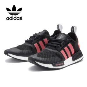 MENS Adidas Originals NMD R1 Boost Shoes Black Signal Pink FV9153
