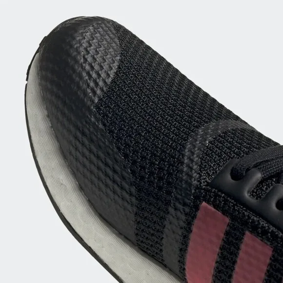 MENS Adidas Originals NMD R1 Boost Shoes Black Signal Pink FV9153