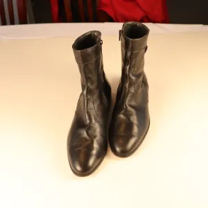 Men's Ankle Boots Bally Size 12M Black Smal Flaw in Toe