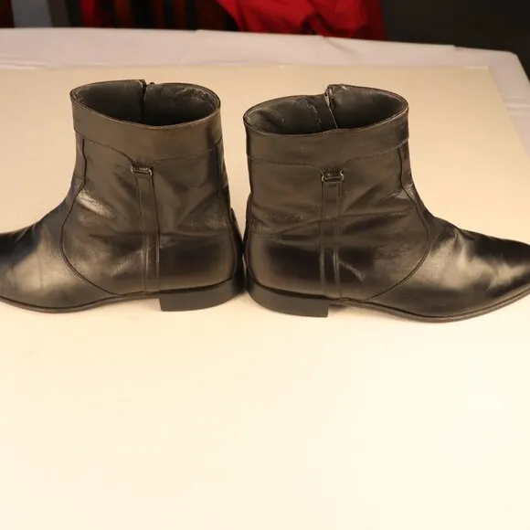 Men's Ankle Boots Bally Size 12M Black Smal Flaw in Toe