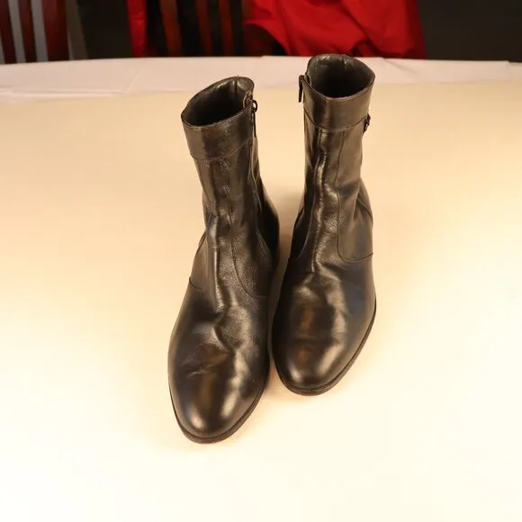 Men's Ankle Boots Bally Size 12M Black Smal Flaw in Toe