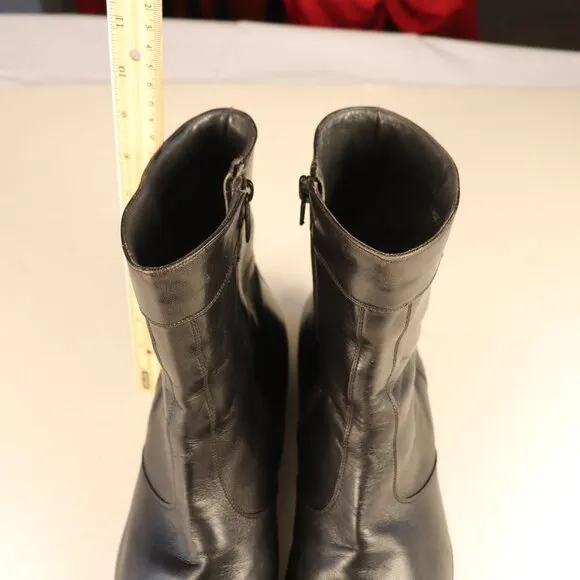 Men's Ankle Boots Bally Size 12M Black Smal Flaw in Toe