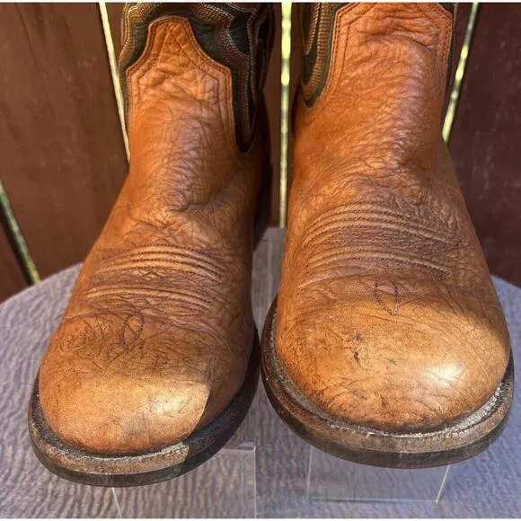 Men's Ariat Cowboy 38575 Cobolt Btown &amp; Green Boots Size 12D