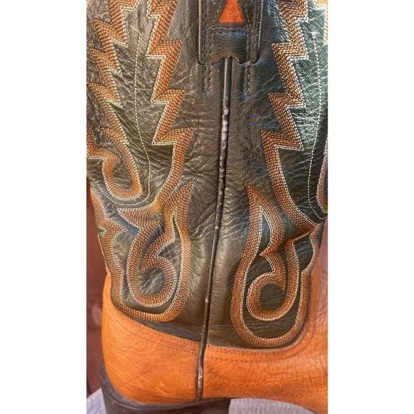 Men's Ariat Cowboy 38575 Cobolt Btown &amp; Green Boots Size 12D