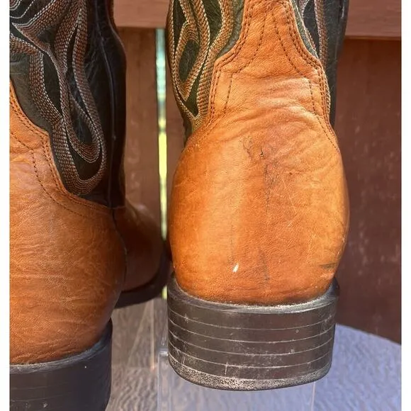 Men's Ariat Cowboy 38575 Cobolt Btown &amp; Green Boots Size 12D