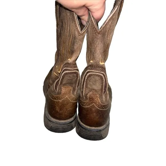 Men’s Ariat Work Boots Preused Size 7.5US 10EUR Genuine Leather Medium Brown