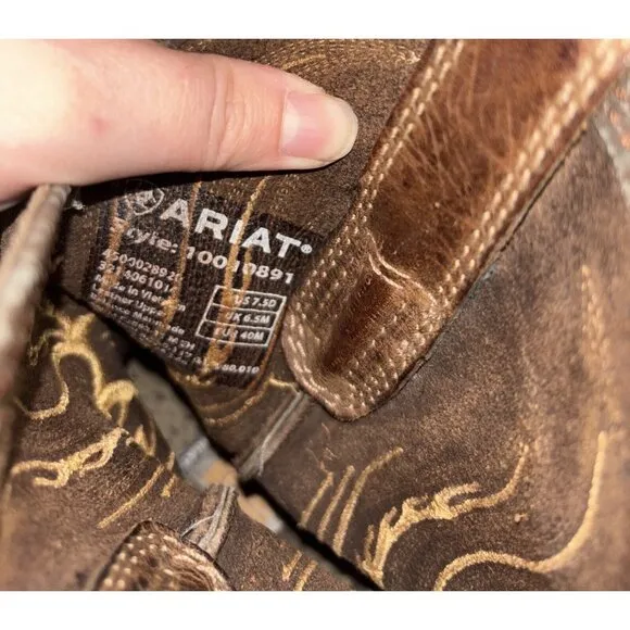Men’s Ariat Work Boots Preused Size 7.5US 10EUR Genuine Leather Medium Brown