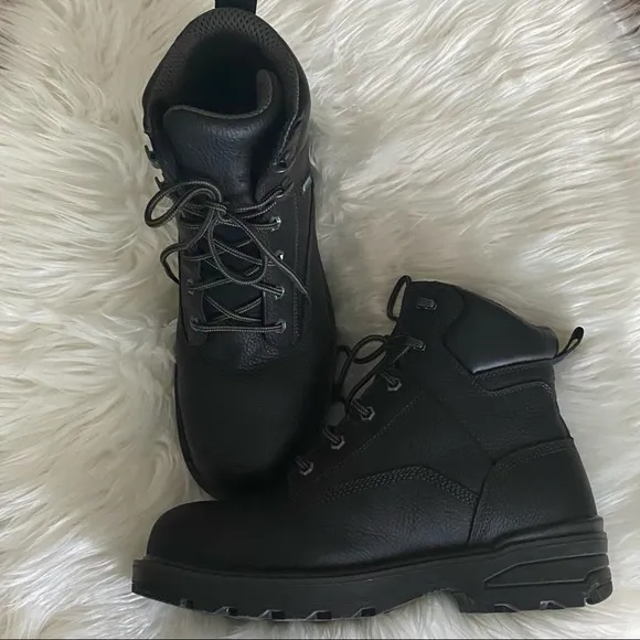 Men’s black Timberland Pro composite toe boots