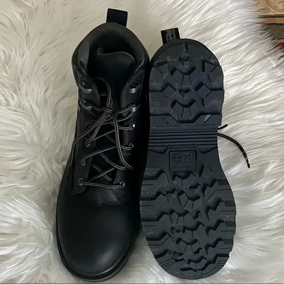 Men’s black Timberland Pro composite toe boots