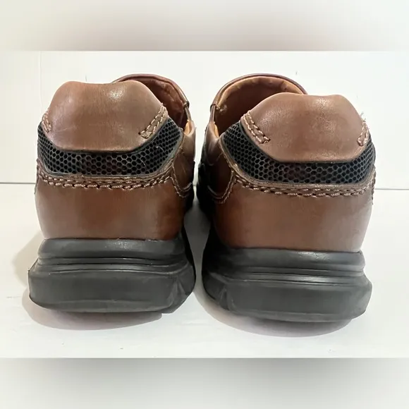 Mens Clark Leather Loafers Shoes Brown Size 8.5M