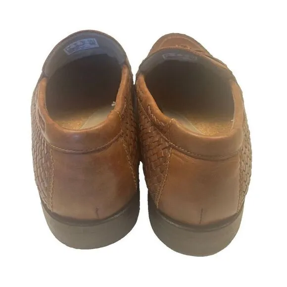 MENS CLARKS TOR COLLECTION TWINLEY FREE LEATHER SLIP ON TASSEL LOAFER SHOES Sz 9