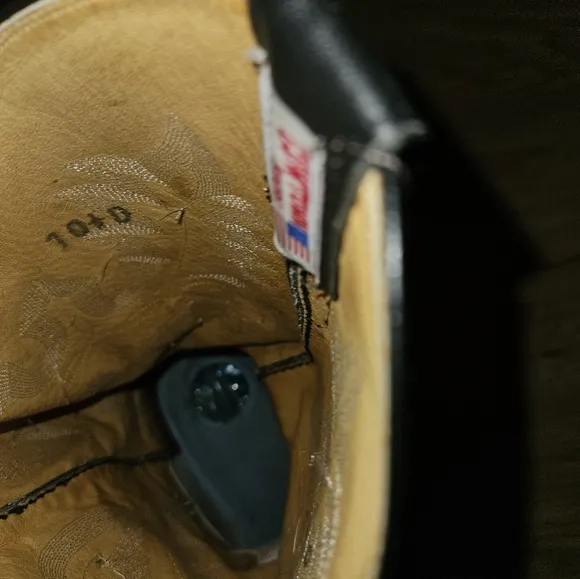 Men's Cowtown Black Full Quill Cowboy Boots Size 10.5D