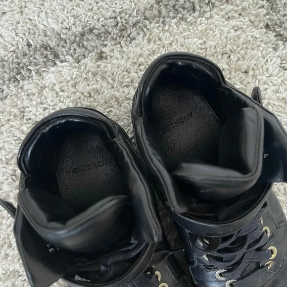 Men’s Givenchy Black Leather High Top Sneakers