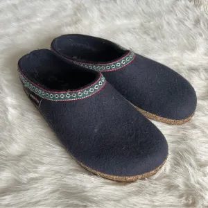 Men's Navy Blue Haflinger Slippers
