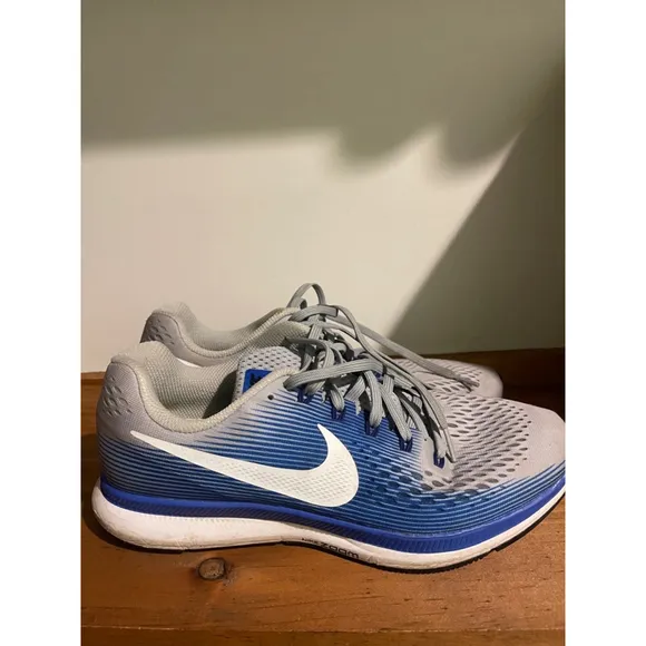 Men's Nike Zoom Running Shoes, Size10, Grey/Blue