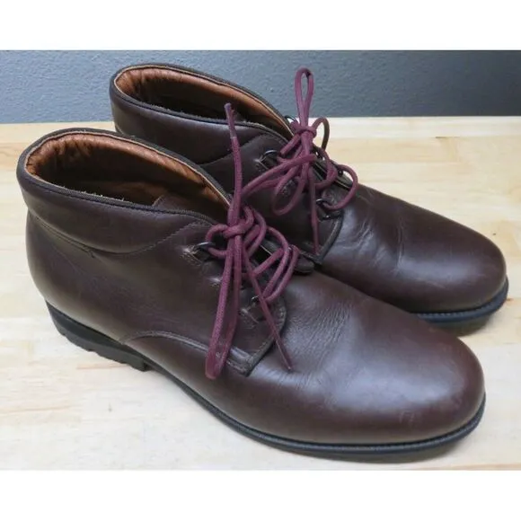 Mens Rossignol Leather Boots Brown Size US‎ 9.5 Lace Up