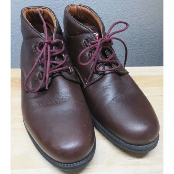 Mens Rossignol Leather Boots Brown Size US‎ 9.5 Lace Up