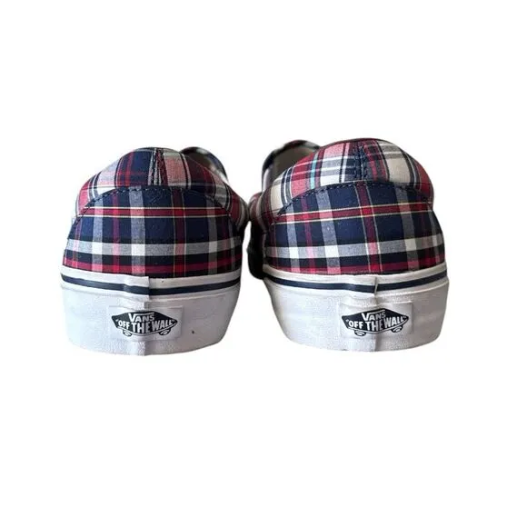 Men’s Size 12 VANS Plaid Slip On Shoes