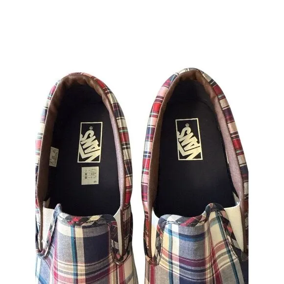 Men’s Size 12 VANS Plaid Slip On Shoes