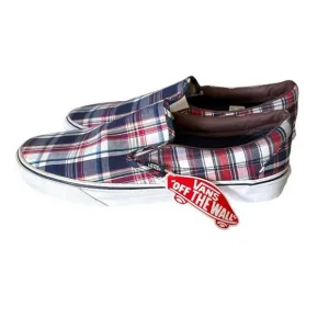 Men’s Size 12 VANS Plaid Slip On Shoes