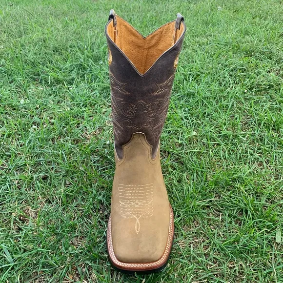 Men’s Western Cowboy Rodeo Texas Style boots Light Brown Leather Handmade 900