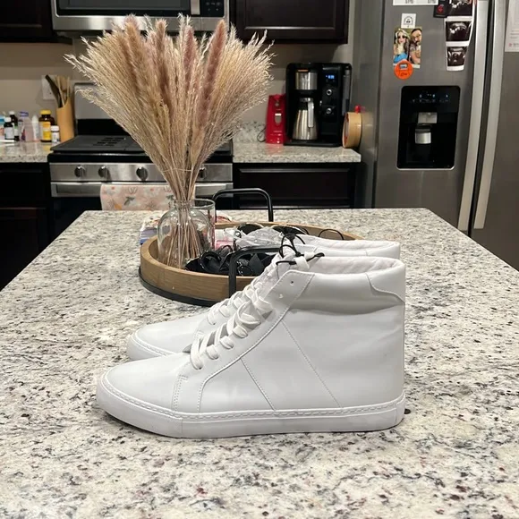 Men’s White High Top Sneakers Size 12