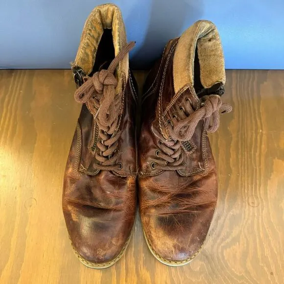 Men’s GBX brown leather lace up boots