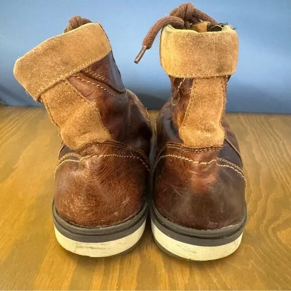 Men’s GBX brown leather lace up boots