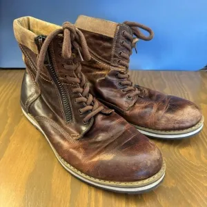 Men’s GBX brown leather lace up boots