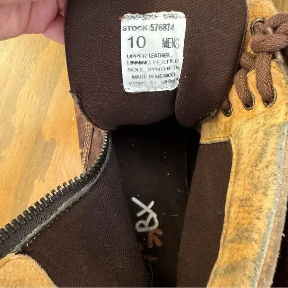 Men’s GBX brown leather lace up boots