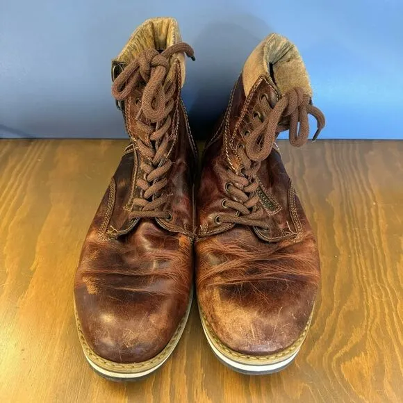 Men’s GBX brown leather lace up boots