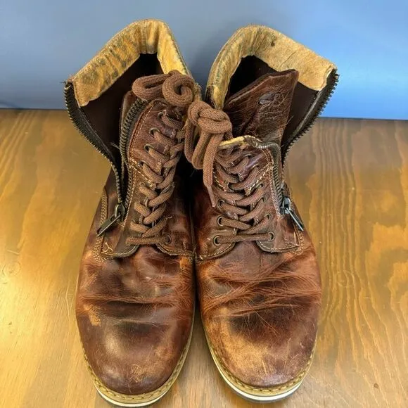 Men’s GBX brown leather lace up boots