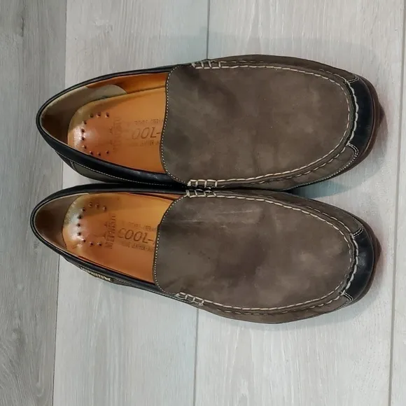 Mephisto Mens Cool Air Leather Moccasin 91414 Loafer Slip on shoes sz US 12