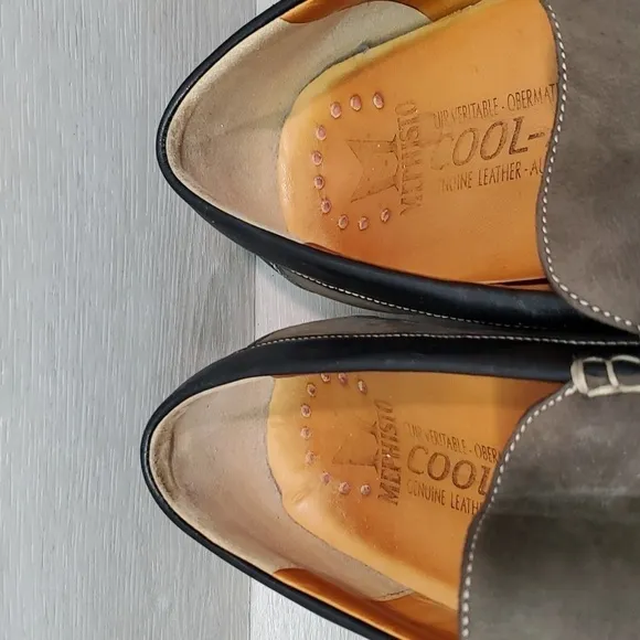 Mephisto Mens Cool Air Leather Moccasin 91414 Loafer Slip on shoes sz US 12