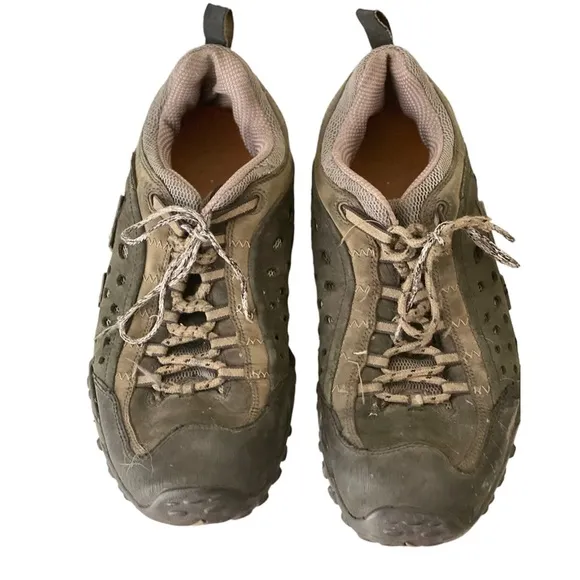 Merrell Intercept Hiking Walking Sneakers Shoes Black Brown 11.5 Camping Outdoor