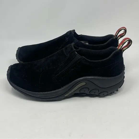Merrell Jungle Moc Shoes Womens 5 Midnight Black Suede Slip On Loafers J60826