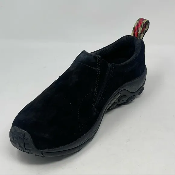 Merrell Jungle Moc Shoes Womens 5 Midnight Black Suede Slip On Loafers J60826