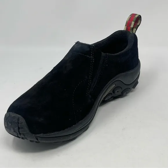 Merrell Jungle Moc Shoes Womens 5 Midnight Black Suede Slip On Loafers J60826