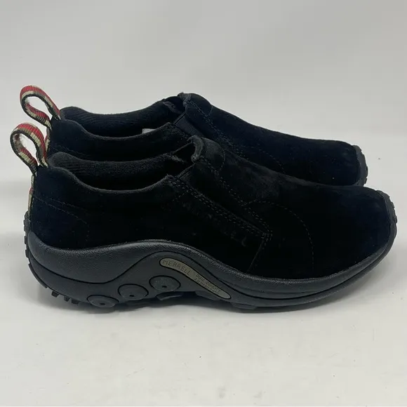 Merrell Jungle Moc Shoes Womens 5 Midnight Black Suede Slip On Loafers J60826