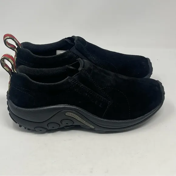 Merrell Jungle Moc Shoes Womens 5 Midnight Black Suede Slip On Loafers J60826