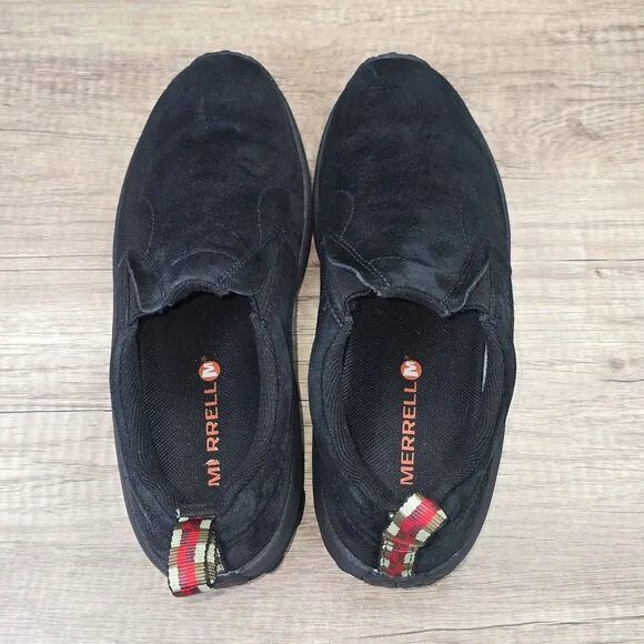 Merrell Jungle Moc Women's Size 9 Black Suede Slip On Walking Shoes (J60826)