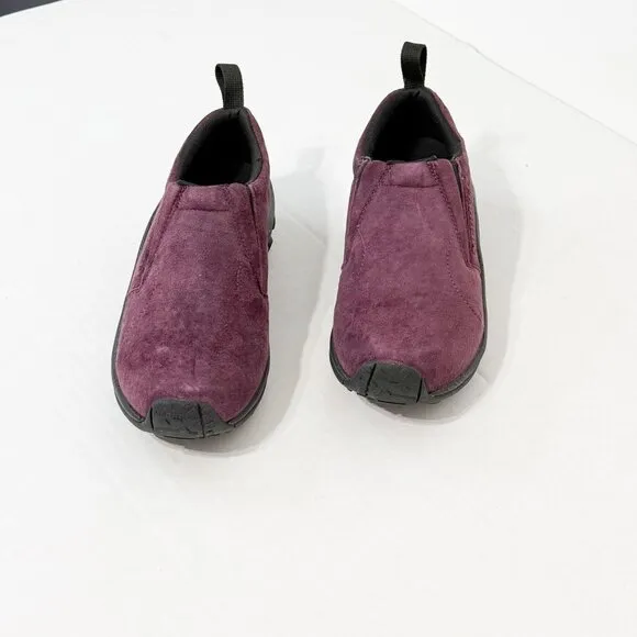 Merrell NWB Sz 8 Burgundy Women's Jungle Moc Suede Leather Slip On Shoes