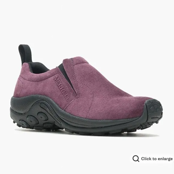 Merrell NWB Sz 8 Burgundy Women's Jungle Moc Suede Leather Slip On Shoes