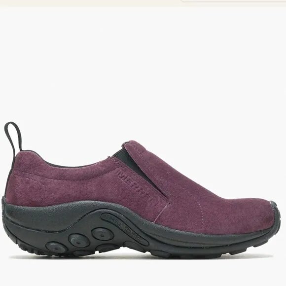 Merrell NWB Sz 8 Burgundy Women's Jungle Moc Suede Leather Slip On Shoes