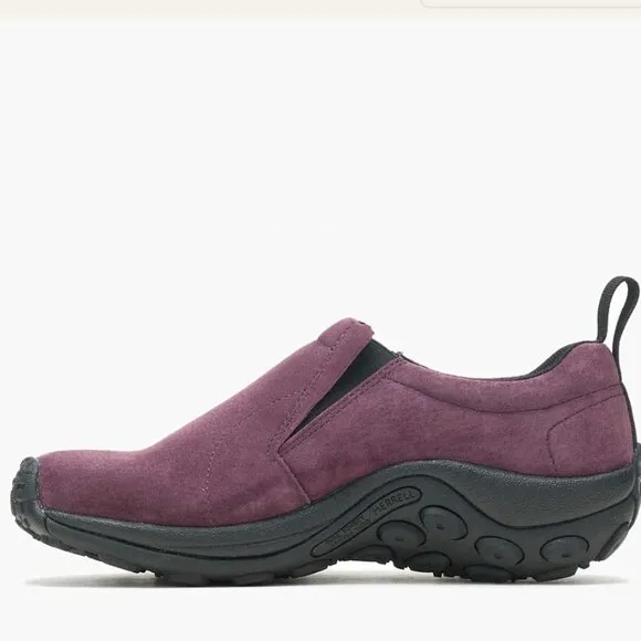 Merrell NWB Sz 8 Burgundy Women's Jungle Moc Suede Leather Slip On Shoes