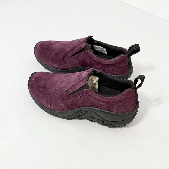 Merrell NWB Sz 8 Burgundy Women's Jungle Moc Suede Leather Slip On Shoes
