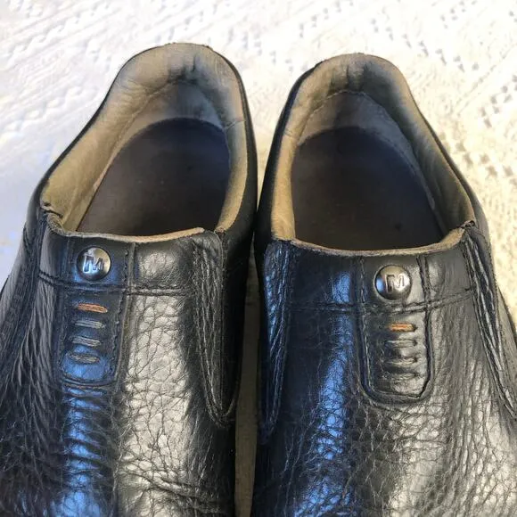 Merrell World Legend Leather Slip On Shoes Mens Size 10.5 Black Outdoors Slip On