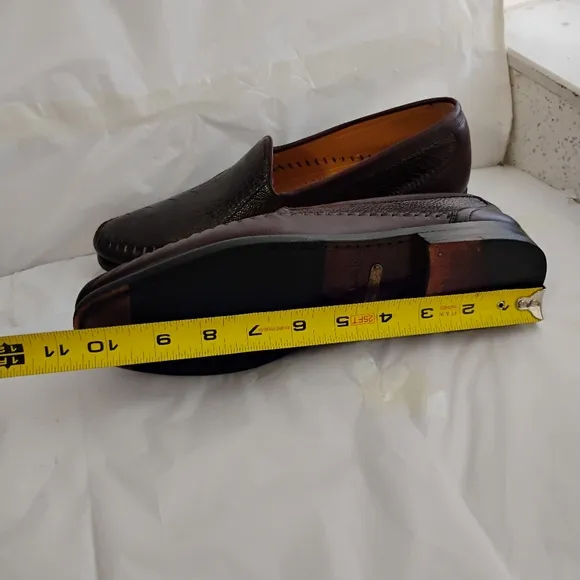 Mezlan Genuine Ostrich Slip On Loafer Shoes Mens Size 8