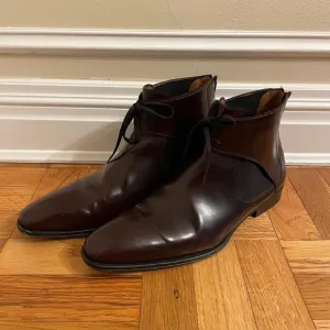 Mezlan Size 10 M Affleck Burgundy Leather Spain Dress Boots Shoes MEN'S